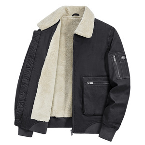 Chaqueta de Invierno <span class=keywords><strong>para</strong></span> <span class=keywords><strong>Hombre</strong></span>, Chaqueta de Camionero Gruesa y Cálida con Forro de Sherpa y Bolsillos - Product Image 3