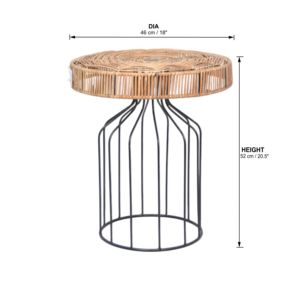 Modern Style Handcrafted Iron Metal Frame Coffee <b>Table</b> Woven Top Seat Rope Design for Home Hotel Restaurant Dining Furniture - Product Image 5