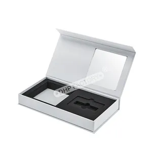 Custom Logo Magnetic Closure Paper Packaging Gift Box With Window Cardboard Book Shaped Mailer Box With Foam Insert