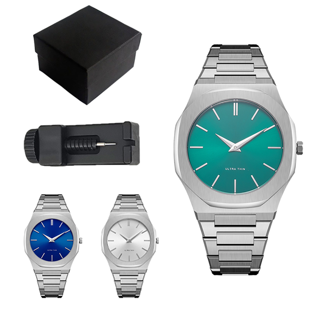 No Logo Minimalist Private Label Brand Fastrack OEM Custom Luxury Stainless Steel Fashion Quartz Watch for Men 18mm Band Pointer