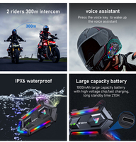 Y20 MAX 2 helm motor, Headset gigi biru dengan CVC kualitas suara kebisingan untuk Motor Mobil salju bersepeda