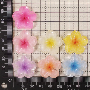 Vente en gros 100 pièces perles de résine Plumeria <span class=keywords><strong>Rubra</strong></span> colorées écologiques bricolage résine artisanat coque de téléphone Scrapbooking décoration - Product Image 4