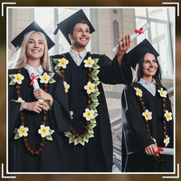 Afstudeerseizoen Faux Nut hangerketting & Plumeria acrylstenen kralenband set voor studenten