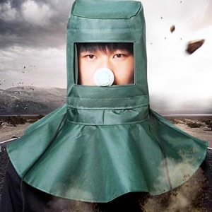 Capuche et casque <span class=keywords><strong>de</strong></span> <span class=keywords><strong>sablage</strong></span> en toile anti-poussière industrielle <span class=keywords><strong>pour</strong></span> hommes et femmes, masque <span class=keywords><strong>de</strong></span> <span class=keywords><strong>protection</strong></span> <span class=keywords><strong>pour</strong></span> le visage lors du meulage et du pulvérisation - Product Image 2