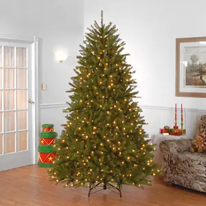 Aangepaste Groene Dunhill Spar Witte Lichten Inclusief Stand 7.5 Voeten Nationale Boom Bedrijf Pre-Lit Kunstmatige Volledige Kerstboom