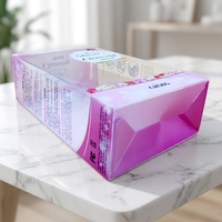 Boîtes d'emballage en plastique PET PVC recyclables sur mesure pour cosmétiques en poudre libre, boîtes pliantes en plastique