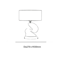 Lampe de chevet créative en bois avec abat-jour en tissu en forme de S pour salon, hôtel, chambre à coucher, lampe de table décorative moderne