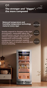 Caja para Cigarros de Acero Inoxidable Negro de 96L con Control Táctil Digital y Compresor de Refrigeración para Uso Doméstico, Venta al Por Mayor - Product Image 6