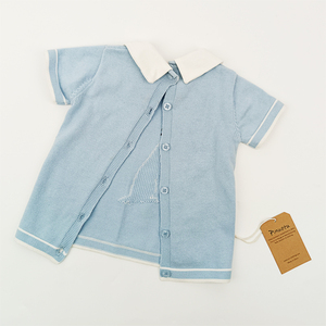 Pinuotu in <span class=keywords><strong>maglia</strong></span> Baby t-Shirt in cotone ragazzo ragazza abbigliamento per bambini <span class=keywords><strong>maglia</strong></span> <span class=keywords><strong>maglia</strong></span> <span class=keywords><strong>maglia</strong></span> <span class=keywords><strong>maglia</strong></span> Polo blu Baby Polo - Product Image 4