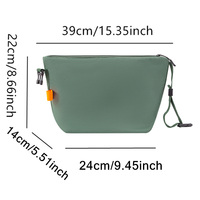 Sac à bento en tissu Oxford de style japonais, grande capacité, sac à déjeuner isotherme avec doublure en aluminium, portable et durable