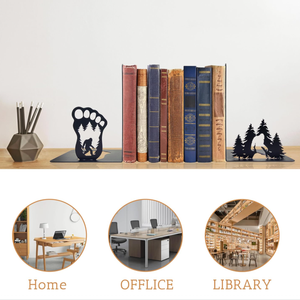 Bigfoot Decor Metal Bookends Sasquatch Gifts for Bigfoot Enthusiasts Decorative Bookends for Shelves Living Room Home Decor - Product Image 4