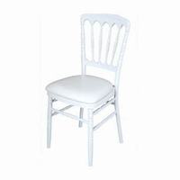 Vente de gros Chaises empilables napoléon en plastique blanc pour banquet, pour mariage et événement