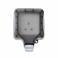 Boîtier de prise étanche IP66 en ABS/PC pour extérieur, double position, simple sortie, style américain, norme US, montage en surface, résistant à la pluie