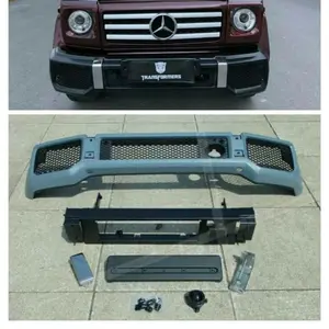 เหมาะสําหรับ Mercedes Benz ขนาดใหญ่ GG Class W463G500G55G350 ดัดแปลงด้านหน้าและด้านหลังกันชนล้อ G63 กระจังหน้ารอบ