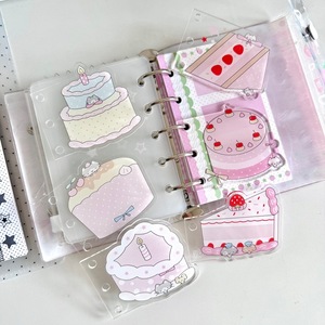Séparateur de pages en papier mignon, rose pastel, style gâteau, pour classeur à anneaux, page d'index, séparateur transparent, impression numérique - Product Image 2