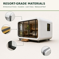 Cabane modulaire préfabriquée de luxe en forme de pomme pour hôtel-resort, zone panoramique et glamping