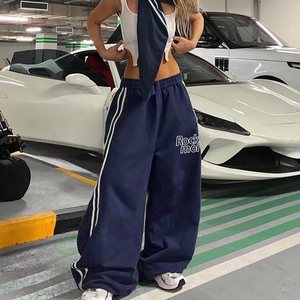 <span class=keywords><strong>Pantaloni</strong></span> Sportivi Casual da Uomo 450gsm, Larghi con Gamba Larga, Ricamati con Striscia Laterale, <span class=keywords><strong>Pantaloni</strong></span> da Allenamento, <span class=keywords><strong>Pantaloni</strong></span> <span class=keywords><strong>Palazzo</strong></span> per Uomo - Product Image 2