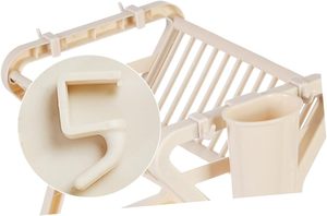 Égouttoir à vaisselle moderne double couche en plastique pour cuisine, support de rangement pour ustensiles et couverts - Product Image 3