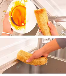 Éponge de Douche Exfoliante 100% Naturelle et Biologique en Luffa, Gommage Corporel Moderne pour Hommes, Femmes et Adultes, Brosses et Éponges de Bain SPA - Product Image 2