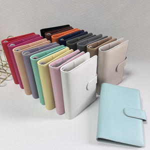 공장 출하 준비 밝은 색상 내구성 마카롱 A6 럭셔리 플래너 노트북 사용자 정의 Pu 가죽 바인더 노트북 - Product Image 5