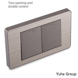 Enchufe de pared americano estándar 118 de acero inoxidable cepillado gris, enchufe tailandés americano, con puertos USB tipo C duales - Product Image 2