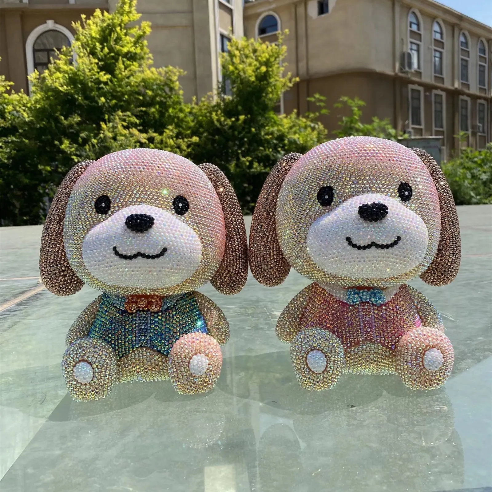 Милая Копилка на заказ для детей, Роскошная ручная работа, украшенная стразами, Копилка Банкомат, коробка для денег, игрушки в форме собаки, рождественские товары