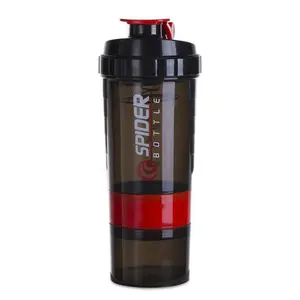 550ML Plastic Water Bottle Three-layer Protein Powder Fitness Gym Shaker Bottle Wholesale