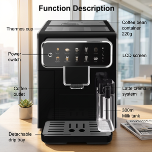 Household <b>Fully</b> <b>Automatic</b> Espresso <b>Coffee</b> <b>Machine</b> Bean To Cup One Touch <b>Coffee</b> Maker For Home Use - Product Image 1