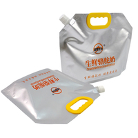 Speciaal gevormde beveiligde gravure bedrukte staande pouch zak met uitgietmondje, aluminiumfolie gelamineerd, vochtbestendig, voor vloeibare vruchten