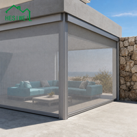 Pergola motorisée intelligente en aluminium, kits de pergola extérieure imperméables pour villa, restaurant, bord de piscine