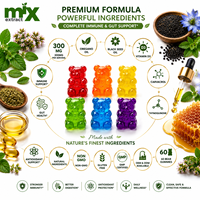 Complément Alimentaire Gommes d'huile d'origan 300mg Marque Blanche avec Huile de Nigelle, Vitamine D3, Carvacrol et Thymoquinone