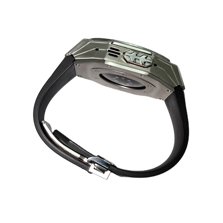 Высококлассный защитный чехол из титана 49 мм, ремешок для часов из флюоровой резины, позолоченный гальванический корпус для часов Apple Watch ultra