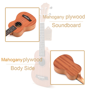 Paisen ukelele hawaii 21 pulgadas todos caoba ukelele de nylon blanco <span class=keywords><strong>cuerdas</strong></span> de <span class=keywords><strong>banjo</strong></span> - Product Image 6