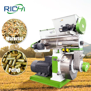 RICHI Kuh Tierfutter Pellet herstellungs maschine Mühle Pflanzen ring Matrize 3-4t/h Catttle Tierfutter mühle Maschine - Product Image 1