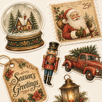 Lot de 50 autocollants de Noël en gros – Père Noël, Bonhomme de neige, Renne – Vinyle imperméable – Personnalisation OEM – Emballage cadeau de fêtes – MOQ 100