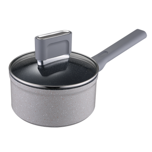 Juego de utensilios de cocina de <span class=keywords><strong>11</strong></span> piezas, revestimiento antiadherente de mármol, sartén forjada, juego de ollas y sartenes de lujo con punto rojo - Product Image 3