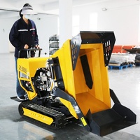 Mini-dumper chenillé multifonctionnel à moteur diesel, transporteur de 500 kg, camion-benne de construction, livraison gratuite