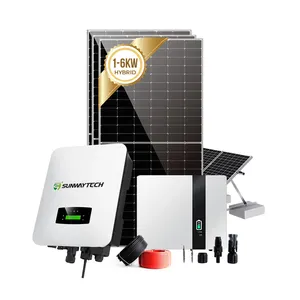 Galerie de toit 3kw domestique 5 kw 10kw Configuration des produits de première ligne 5 kw 6kw 7kw 8kw système de générateur solaire