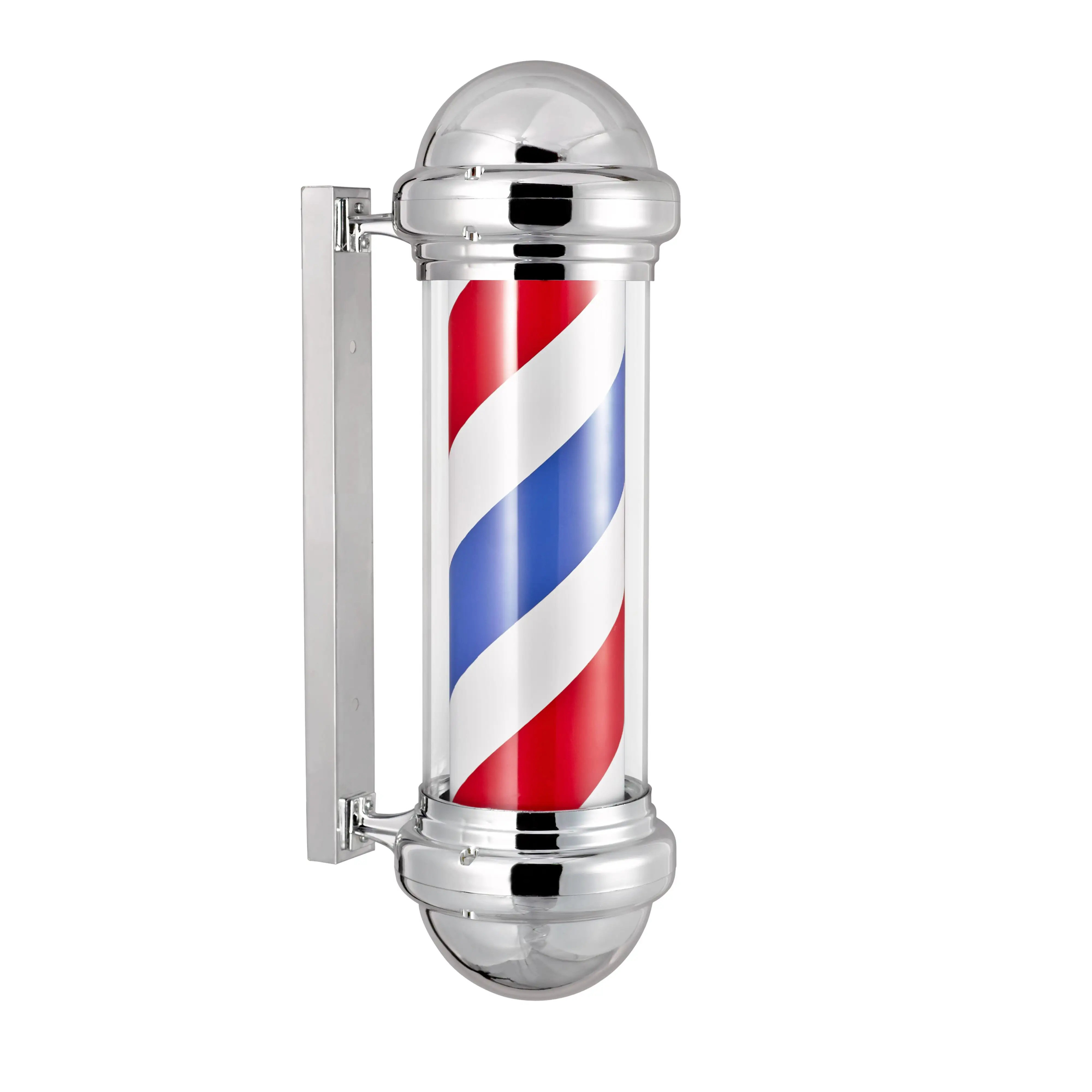 Hot sale LED WaterProof Glowing Globe Light Red White Blue Barber Shop Pole Other Plastic Furniture