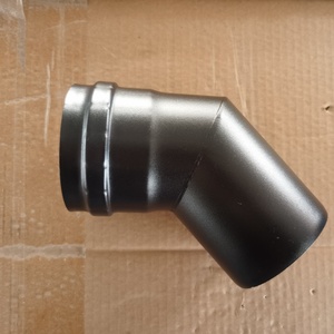 Kit de <span class=keywords><strong>cheminée</strong></span> pour poêle à granulés, diamètre 80 mm ou 100 mm, acier au carbone noir, épaisseur 1,0 mm - Product Image 6
