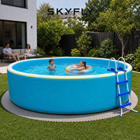 Canapé gonflable personnalisé pour piscine, 16 pieds de diamètre, 4 pieds de profondeur, en PVC, grande piscine familiale extérieure, vente en gros directe usine