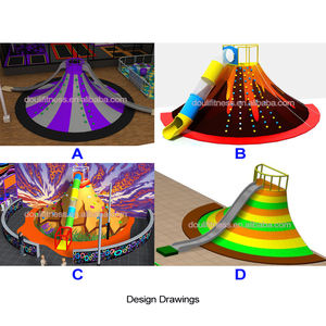 Aire de jeux pour enfants personnalisable de rêve intérieur attrayant volcan souple escalade toboggan mur équipement de terrain de jeu - Product Image 3