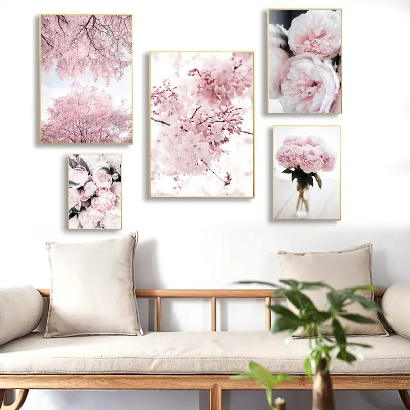 Modern Wall Art Canvas Flower DIY Paint By Number Kits Oil Painting By Number