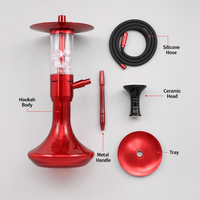 Chichas arabes populaires personnalisées de 44 cm, directement de l'usine, ensemble complet de chicha en alliage d'aluminium avec accessoires
