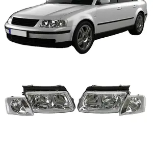 Ile uyumlu 1997-2000 VW Passat B5 farlar ve köşe ışıkları kristal krom