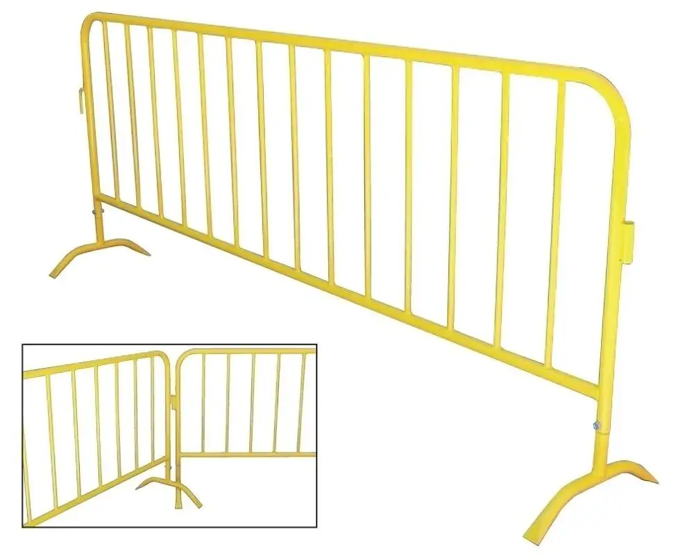 Portable Road Work Pre-galvanized Crowd Control Barrier With Bridge Feet Safety Traffic Barrier