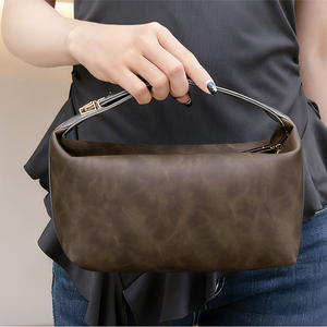 Women's <b>Large</b> Capacity PU Leather Custom Logo Cosmetic Pouch Organizer Zipper Hanging Geometric Travel Organizer <b>Makeup</b> <b>Bags</b> - Product Image 6