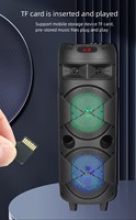 Altavoz de Karaoke Bluetooth con Micrófono, Altavoz para Fiestas al Aire Libre, Altavoz de Karaoke Dual de 8 Pulgadas con Micrófono y Bluetooth