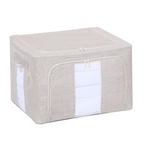 Tas Penyimpanan Lipat Multifungsi Tahan Air Anti Debu Kain Selimut Rangka Baja 100L Organizer Rumah untuk Penyimpanan Pakaian Mainan - Product Image 1