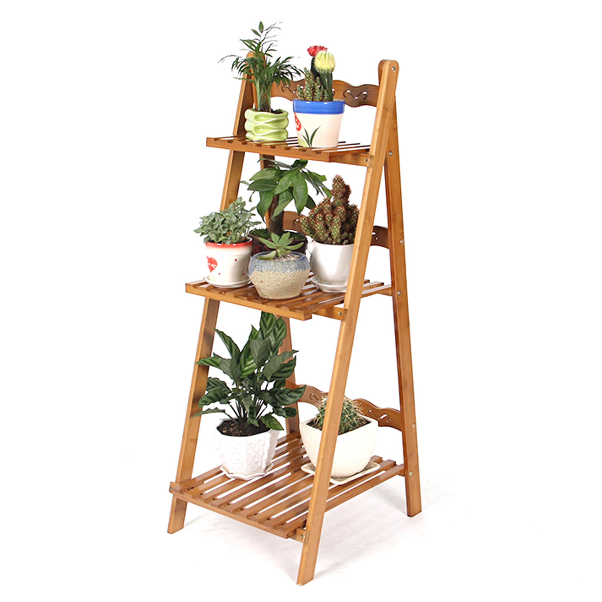 Wholesale Multi-function flower wood shelves for pots